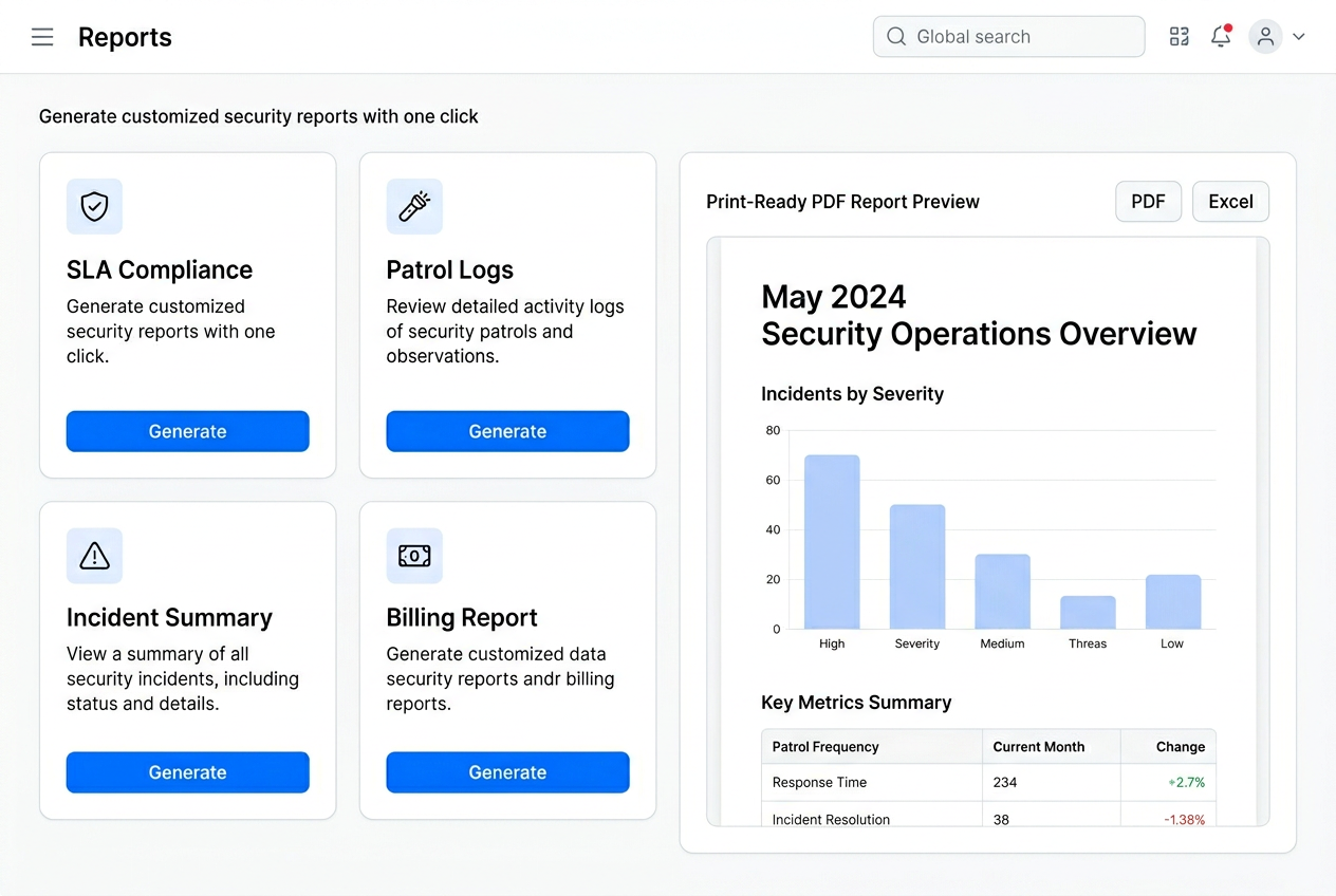One-Click Customized Reports